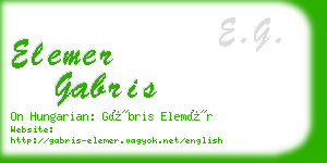 elemer gabris business card